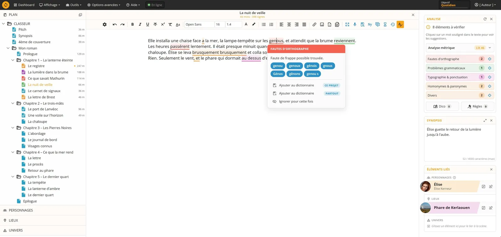 Correction grammaire, orthographe et style